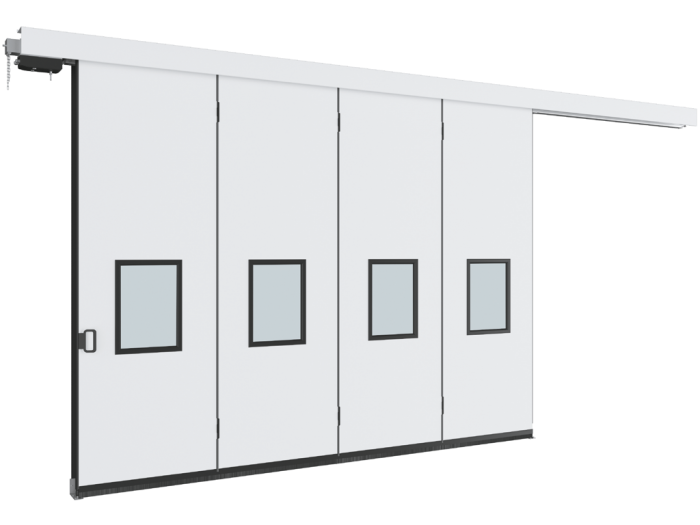 Промышленные откатные ворота без нижней направляющей серии ISG